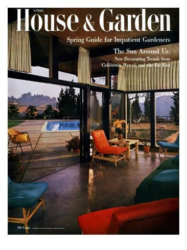 House & Garden Cover - April 1954 Premium Giclee Print