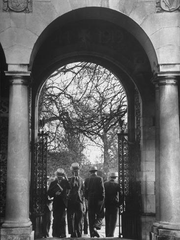 Men-Docking Men Docking their Hats When Entering War Cloisters Premium ...