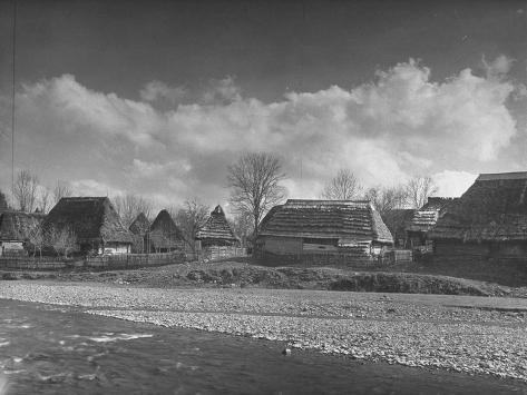 grass thatched roofs