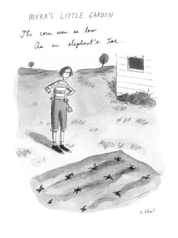Myra's Little Garden - New Yorker Cartoon Premium Giclee Print
