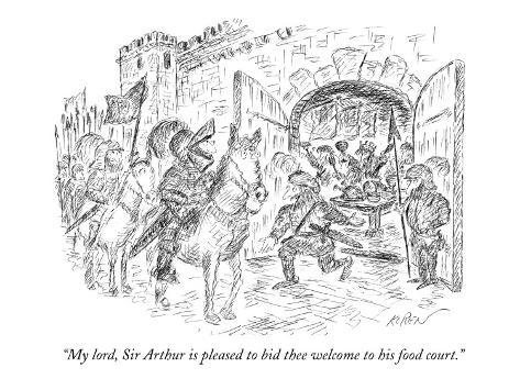 Food Court Cartoon