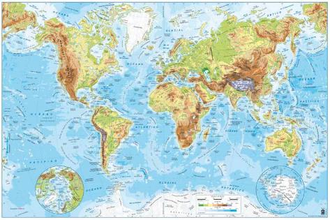 World Physical on World Physical Map Prints At Allposters Com