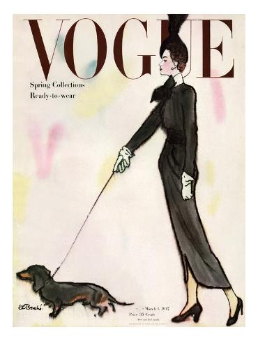 Vogue Cover - March 1947 Regular Giclee Print by René R ...