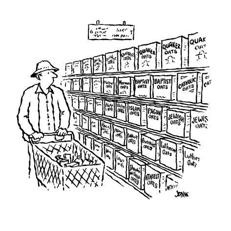 man shopping cartoon