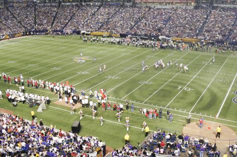 49ers Vikings Football: Minneapolis, MN - Hubert H. Humphrey Metrodome Panorama Photographic Print