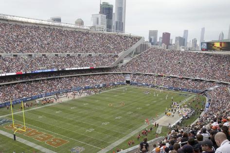 NYC Terror Warning: Chicago, IL - Soldier Field Panorama Photographic Print