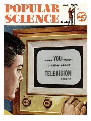 Front cover of Popular Science Magazine: February 1, 1949 Art Print