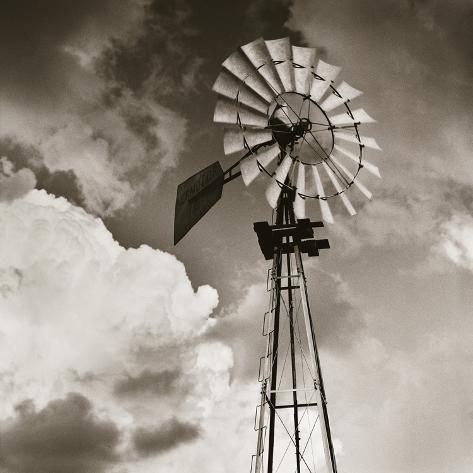 Windmill and Clouds by Tom Marks Photographic Print