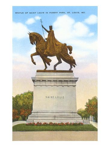 Statue of St. Louis, Forest Park, St. Louis, Missouri Print at 0