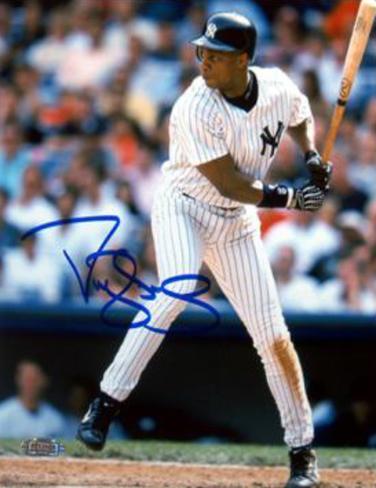 Darryl Strawberry NY Yankees Pinstripes Batting MLB Auth Photo