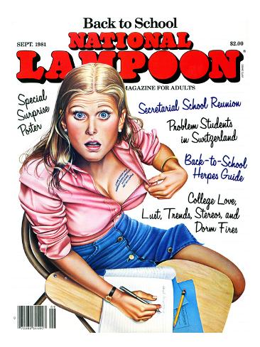 National Lampoon September 1981 Back to School Girl Caught Cheating 