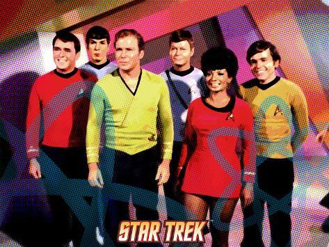 Star Trek Stickers on Star Trek  The Original Series Crew Photo At Allposters Com