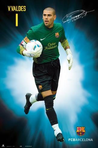 Fc Barcelona Victor Valdes Capitan 3 93 2011 2012 Poster