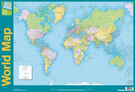 World  Poster on Laminated World Map Educational Chart Poster Print Laminated Poster