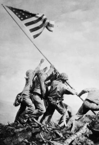 ww2 flag raising