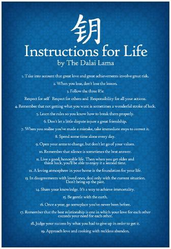 ... Lama Instructions For Life Blue Motivational Poster Art Print Poster ... Lama Instructions For Life Blue Motivational Poster Art Print Poster