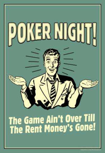 Retro poker poster