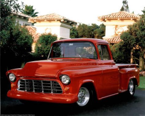 red chevy pickup
