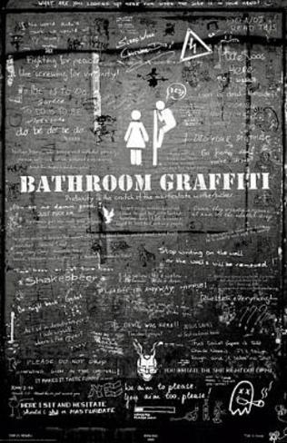 Bathroom Graffiti Funny Poster Print Poster