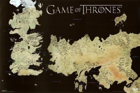 World  Games on Game Of Thrones Horizontal Map Photo At Allposters Com