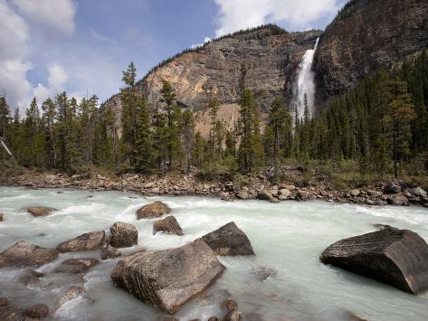 Kicking Horse River and Takakkaw Falls, Yoho National Park, UNESCO World Heritage Site, British Col Photographic Print