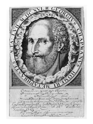 Portrait of George Chapman (C.1559-1634) C.1609-10 (Engraving) Giclee Print