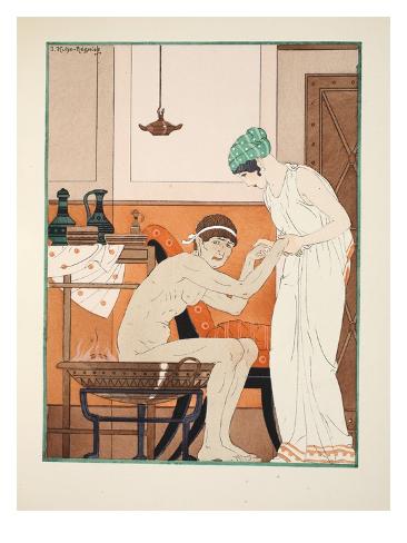 Steam Bath, Illustration from 'The Works of Hippocrates', 1934 (Colour Litho) Giclee Print Steam Bath, Illustration from 'The Works of Hippocrates', 1934 (Colour Litho) Giclee Print