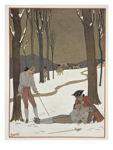 The Duel Between Valmont and Danceny, Illustration from 'Les Liaisons Dangereuses' Giclee Print