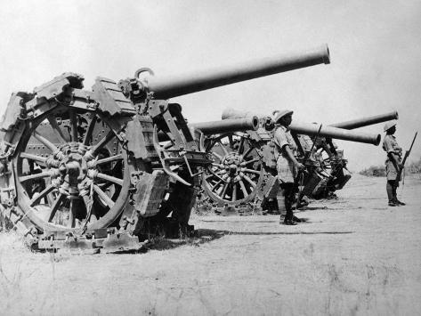 WWII Africa Italy Eritrea Captured Guns Photographic Print
