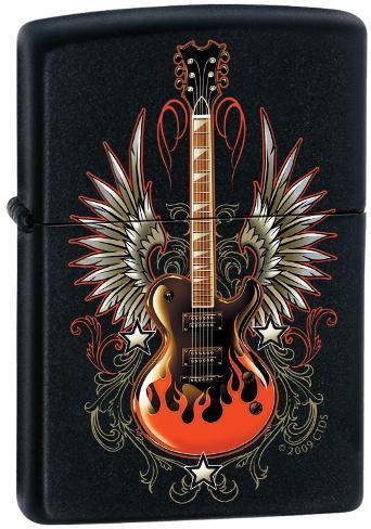 guitar zippo on CT Winged Guitar - Black Matte Zippo Lighter Lighter at AllPosters.com