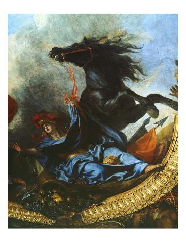 Black Horse, from Louis XIV, King of France, Crossing the Rhine on His Chariot Giclee Print by ...