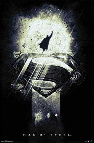 Man of Steel Superman Glow in the Dark Movie Poster Posters at 