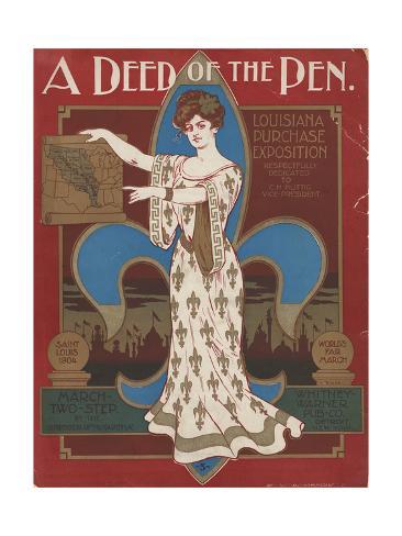 World&#39;s Fair: A Deed of the Pen. Louisiana Purchase Exposition Giclee Print - at 0