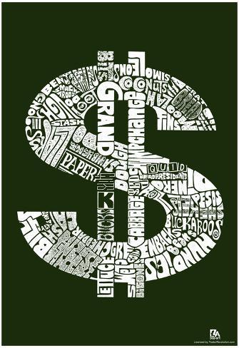 money poster slang text posters allposters