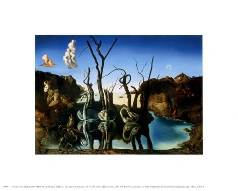 Swans Reflecting Elephants c1937 by Salvador Dal Swans Reflecting Elephants c1937 by Salvador Dal