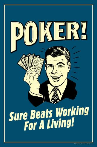 Retro poker poster