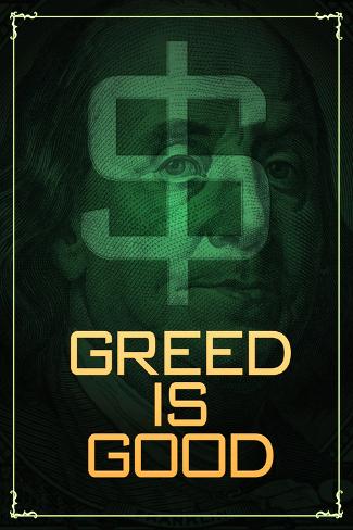 Wall Street Movie Greed is Good Poster Premium Poster