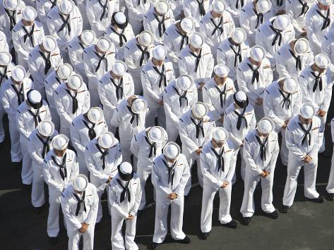 Sailors+Funeral+Prayer Sailors Bow Their Heads in Prayer at a Memorial Service Photographic ...