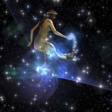 Celesta, Spirit Creature of the Universe, Spreads Stars Throughout the Cosmos Photographic Print