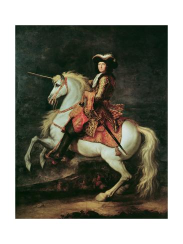 Portrait of Louis Xiv on a Horse Giclee Print by Adam Frans van der Meulen at www.waterandnature.org