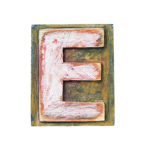 Letter E In Alphabet Wooden Block Wooden Alphabet Block Letter E Posters By Donatas1205 At