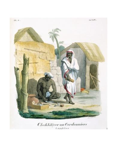 Making Rope Sandals, 1827-35 GiclÃ©edruk