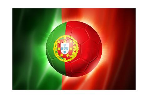 Soccer Football With Portugal Flag Soccer Football With Portugal Flag Posters By Daboost