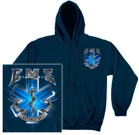 Service Before Self Long Sleeve EMS Hoodie | Paramedic Sweatshirt
