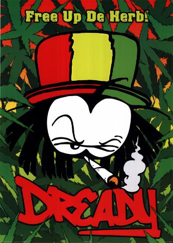 Dready - Free Up De Herb Poster
