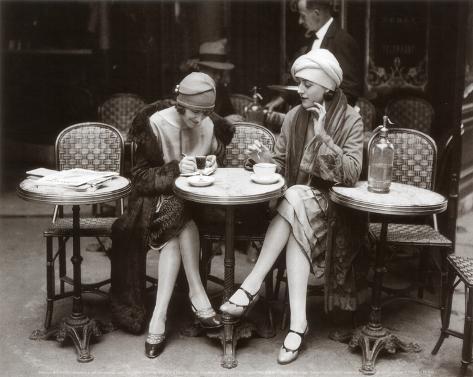 Women Sitting at a Cafe Terrace Art Print