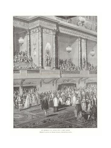 The Coronation Oath of King Louis XVI of France, 1775 Giclee Print by Jean Michel the Younger ...