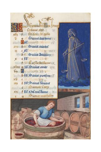 Feast+Days+in+September ... for the Feast Days Celebrated in September, C.1500 Impression giclée