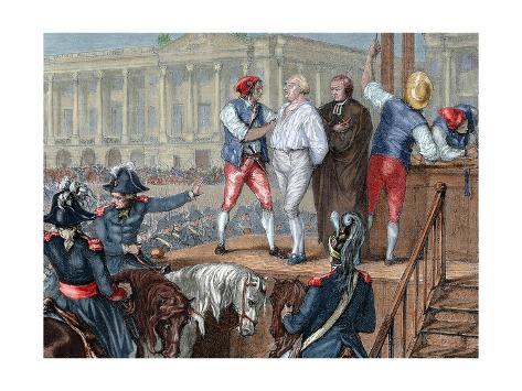 French Revolution. Execution of King Louis XVI (1754-1793) Giclee Print by Tarker at 0