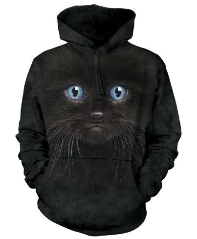 Hoodie: Striped Kitten Pullover Hoodie